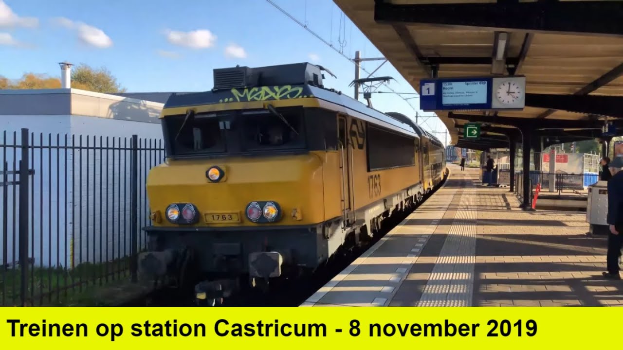 Treinen op station Castricum - 8 november 2019 (4K)