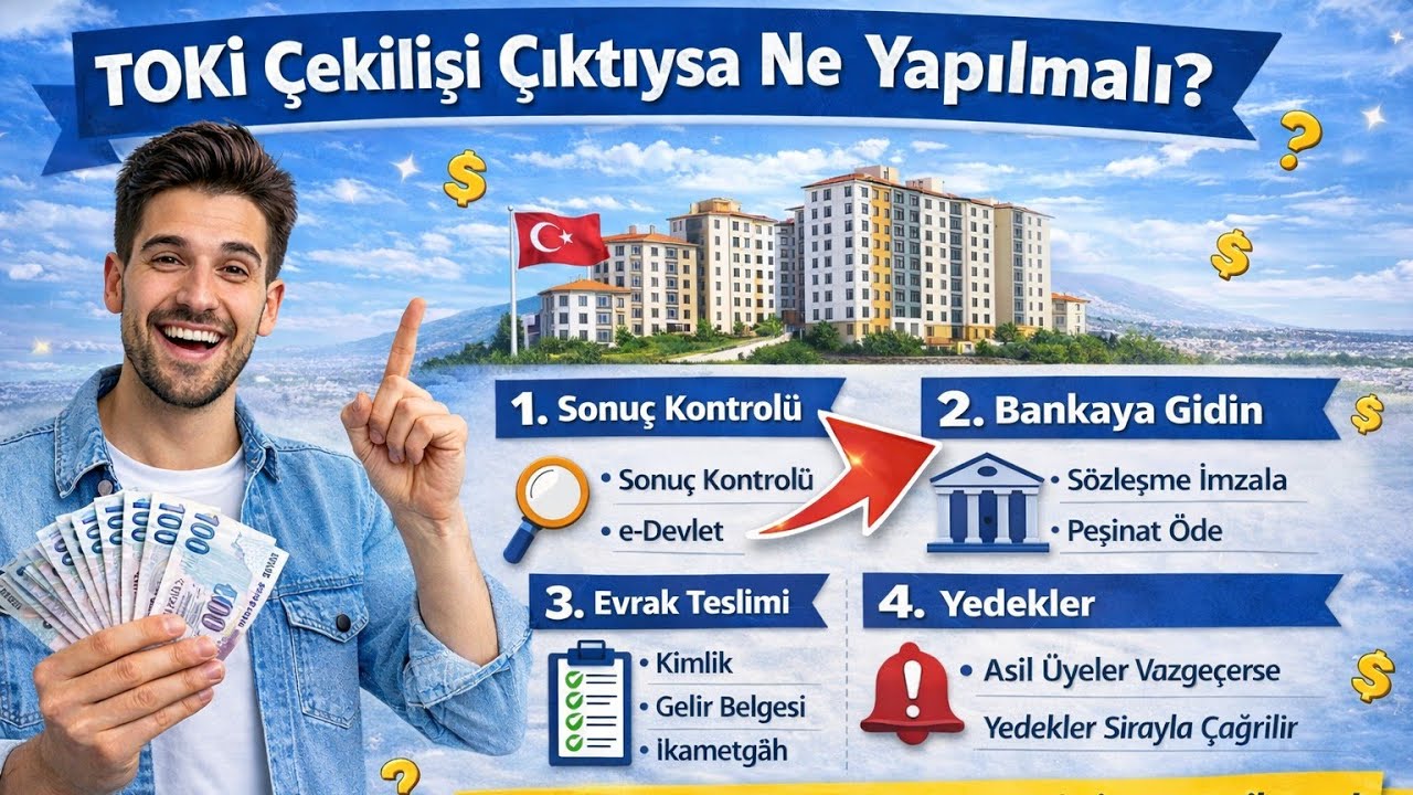 TOKİ Çekilişi Çıktıysa Ne Yapmam Lazım ? TOKİ Kurada Adım Çıktıysa Ne Yapmam Lazım ?