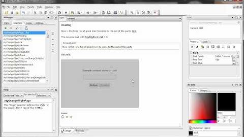 V11 Style Builder - Understanding the "Selectors" Tab in the "Manager" Panel