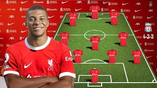 Liverpool potential starting line up with Transfers Kylian Mbappe || Transfer window 2023