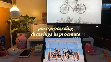 🎨 how i add paper texture & grain in procreate | post-processing my drawings