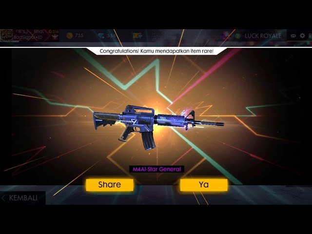 Spin Weapon Royal M4a1 Freefire Star General Youtube