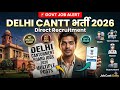 Delhi Cantonment Board Jobs 2026 | Latest Govt Vacancy | No Written Exam | Apply Online