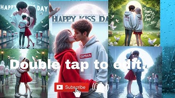 Happy kiss day😘Ai photo editing couples name images | Bing image creator tutorial FREE | Bing Ai HD