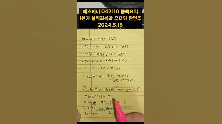 에스씨디 042110 종목요약 #SHORTS