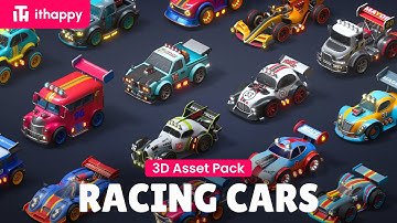 Racing Cars - 3D Asset Pack for Games
