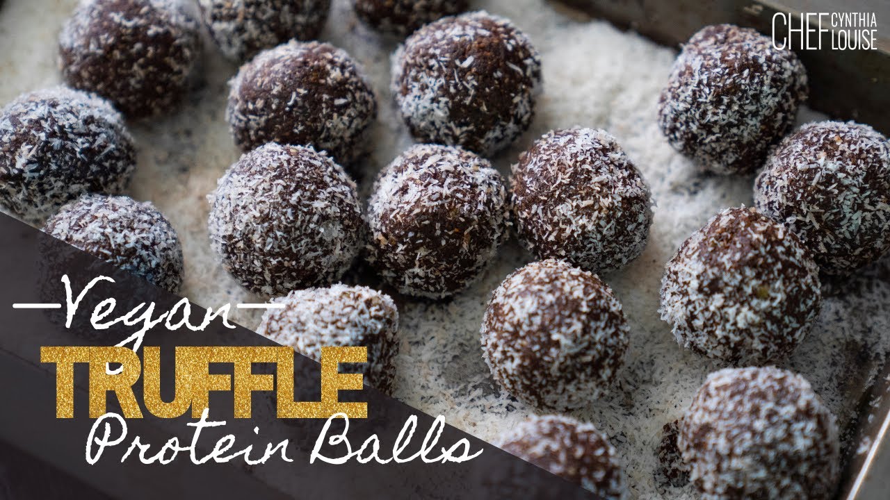 Vegan and GlutenFree Truffle Protein Balls Recipe YouTube