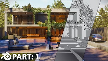Make Modern House in Blender - Part 1 - Full Tutorial