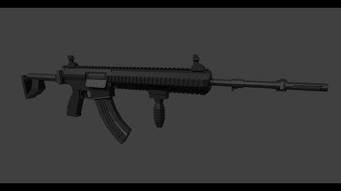 Speed Modelling a M4 AK47 In Blender (Mini-Update)