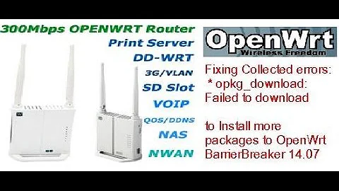 How to fix OpenWrt opkg download failed to install packages to OYE mini wifi router