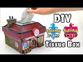 How to make a pokmon center tissue box  diy craft tabletop rpg terrain