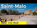 Saintmalo france  walking tour 4k u 60 fps
