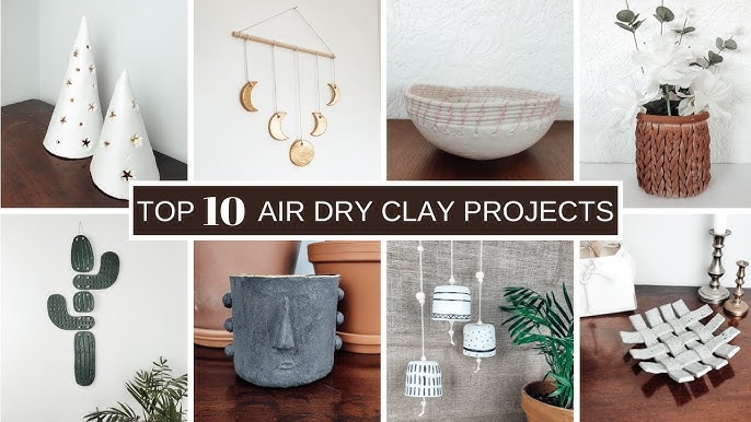 Air dry clay glazed coating – without firing! I have no kiln so this is  perfect! – 2019 - Clay ideas