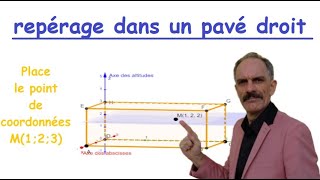 Comment se repérer dans un pavé droit: abscisse, ordonnée, altitude. repère.