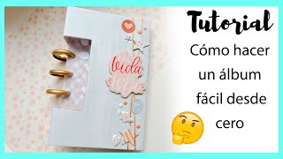 Tutorial ✂️ Mini album SCRAPBOOKING FÁCIL con planner disc