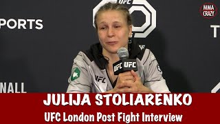 Julija Stoliarenko Reacts to Molly McCann win, predicts Alexa Grasso vs Valentina Shevchenko