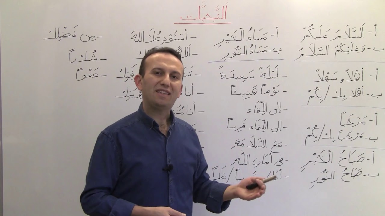 Arapça'da Selamlaşma-Vedalaşma İfadeleri -التحيات En Baştan  Pratik Arapça Dersleri - 1. Ders