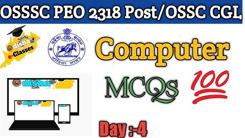 Target OSSSC PEO 2318 post| OSSC CGL/WEO | Computer 🔥Day 4 Most Important Questions