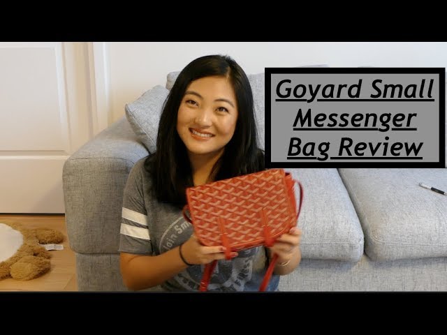 goyard messenger bag on body