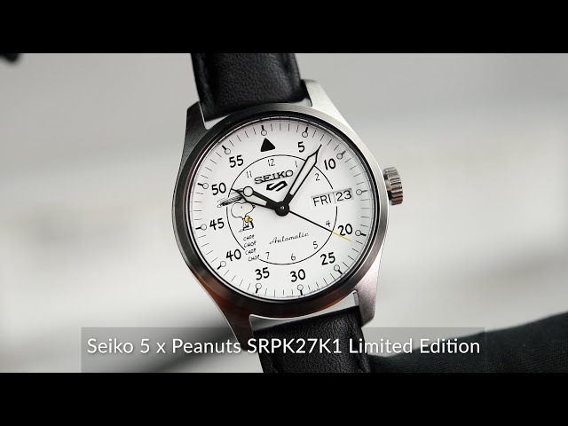 Seiko 5 x Peanuts SRPK27K1 Limited Edition - YouTube