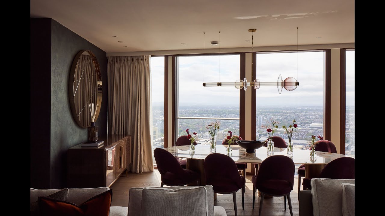 Private tour of a luxury flat at Thames City, Nines Elms, London - Show Apartment N8 4101