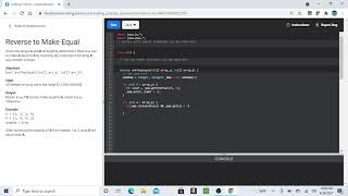 Facebook coding solution || Reverse to make equal