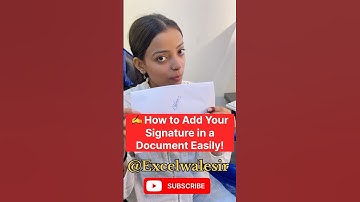 ✍️ How to Add Your Signature in a Document Easily! #exceltraining