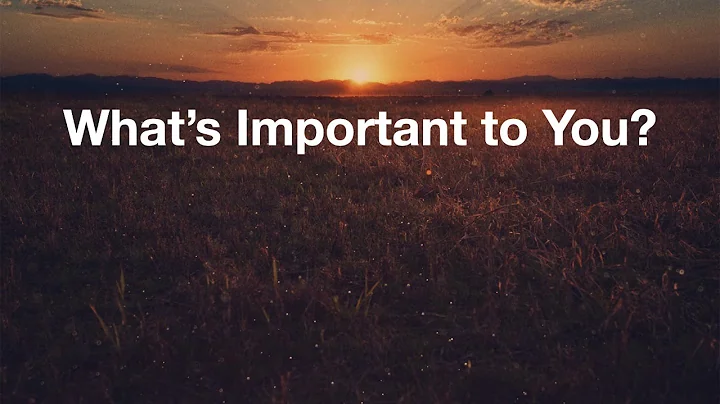 What's Important to You? - Richard Halversen  [Sep...