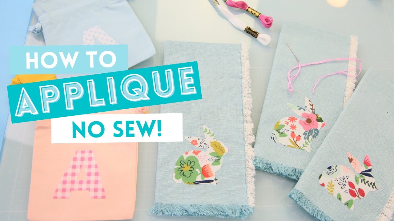 HOW TO CUT FABRIC WITH CRICUT | HOW TO APPLIQUE WITHOUT A SEWING MACHINE |  EASTER BUNNY APPLIQUE