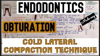 COLD LATERAL COMPACTION TECHNIQUE OF OBTURATION || ROOT CANAL TREATMENT