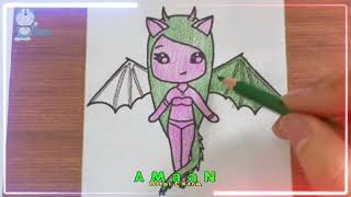 Instructions for coloring the picture of Batman Princess