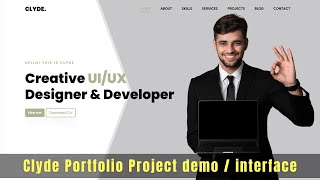 Clyde portfolio website project demo | dit 2nd semester project