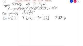 Diagonalization and Matrix Powers