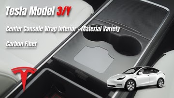 Interior Upgrade: Tesla Model 3/Y Carbon Fiber Center Console Wrap Showcase