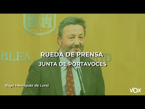 Rueda de prensa de Íñigo Henríquez de Luna tras la junta de portavoces.