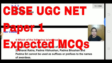 CBSE UGC NET PAPER 1 Polity expected MCQs