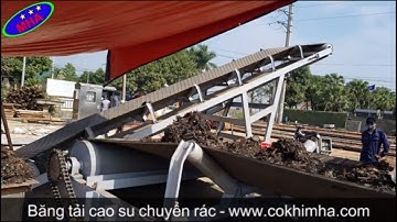 Băng tải cao su vận chuyển rác thải MHA