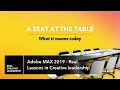 Adobe max 2019  real lessons in creative leadership