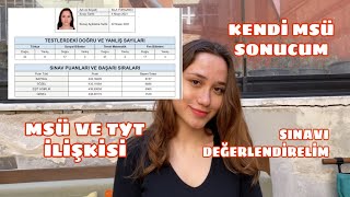 MSÜ SONRASI KONUŞALIM, TYT DE BÖYLE Mİ OLACAK? KENDİ SIRALAMAM