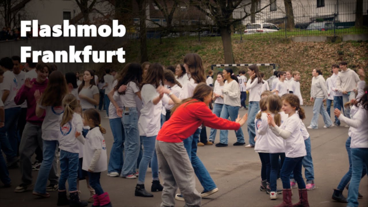 Flashmob in Frankfurt, wir feiern die Olympischen Spiele