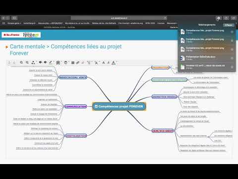Télécharger une carte mentale réalisée sur l'ENT