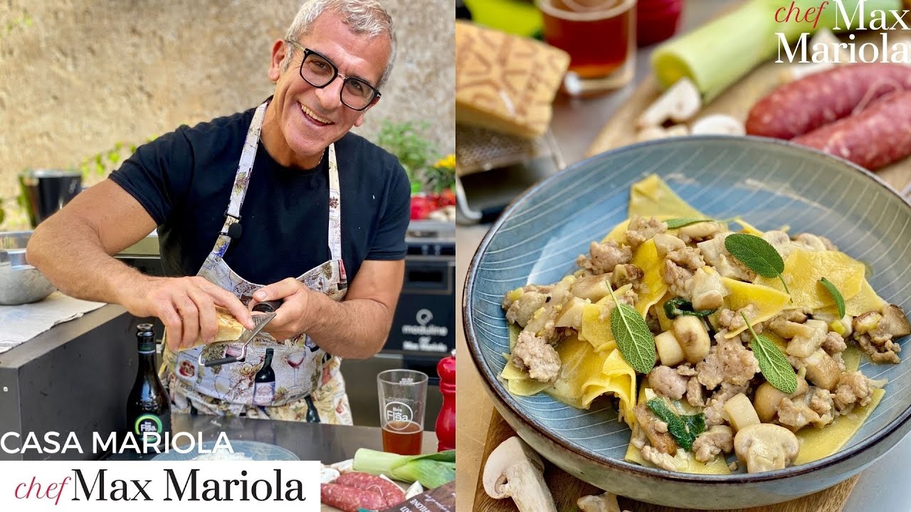 PASTA FUNGHI E SALSICCIA - Ricetta facile e veloce di Chef Max Mariola