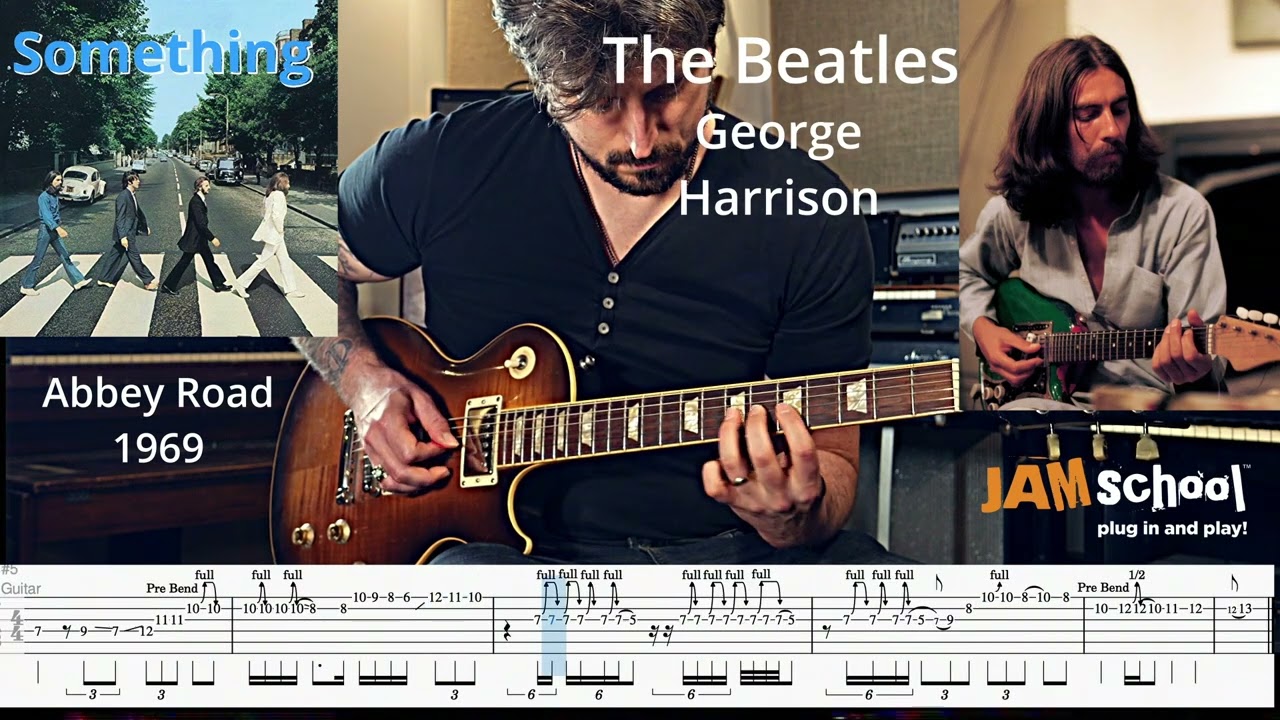 The Beatles Something George Harrison Guitar Solo with TAB