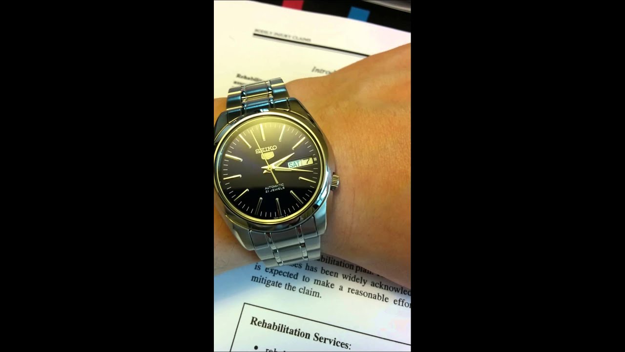 Seiko 5 automatic watch 7S26-01V0 - YouTube