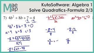 Celebrity KutaSoftware: Algebra 1- Using Quadratic Formula Part 2 Profile