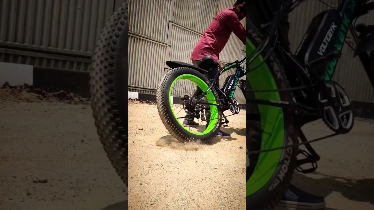 power of Voltebyk Fat tyre electric cycle 🔥 insane performance 💯 