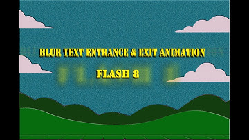 Blur Text Entrance & Exit Animation in Flash 8 | Smooth Glow Effects Tutorial #flashanimation