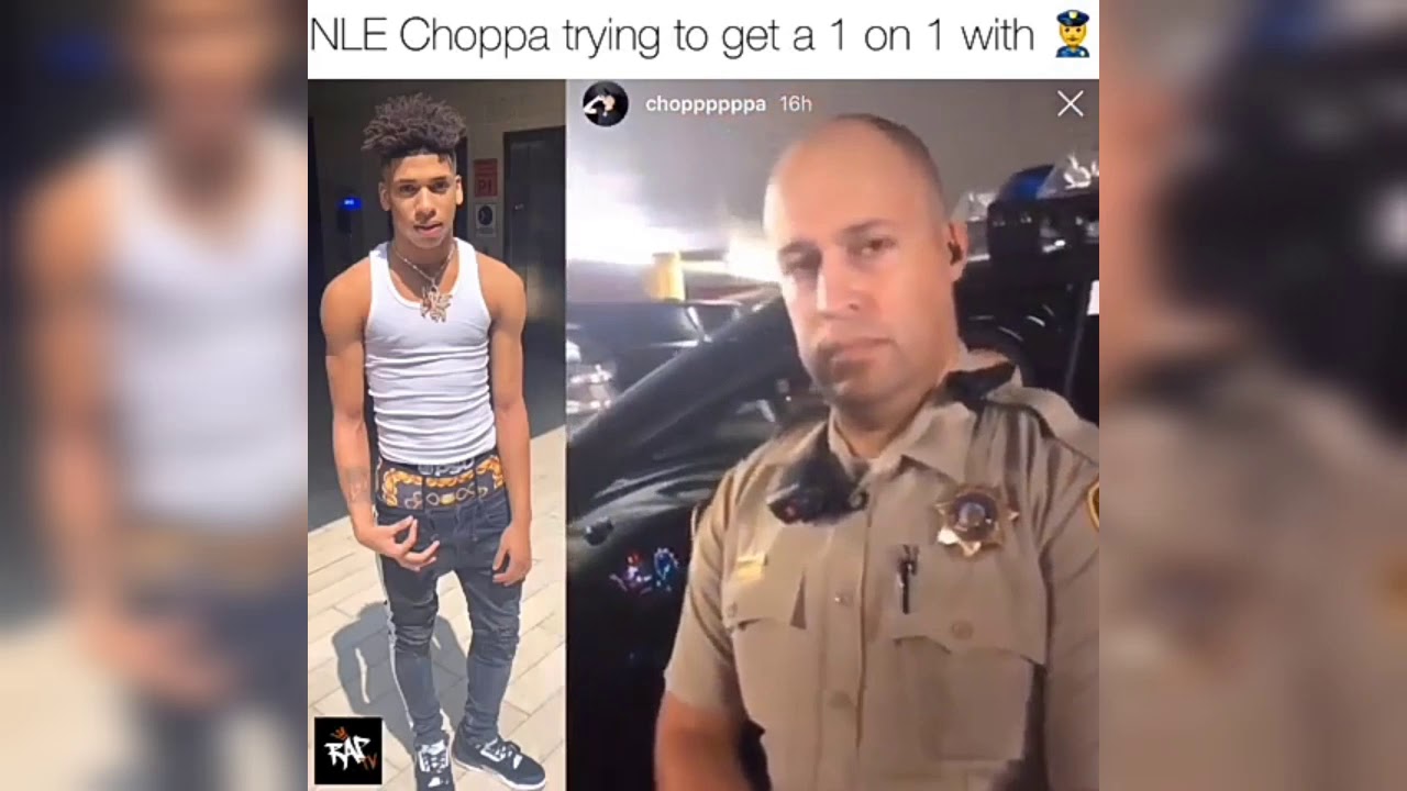 NLE Choppa fights cop *Must watch* YouTube