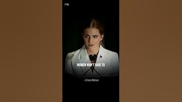 Gender Equality | Emma Watson #speech  #motivation #genderequality