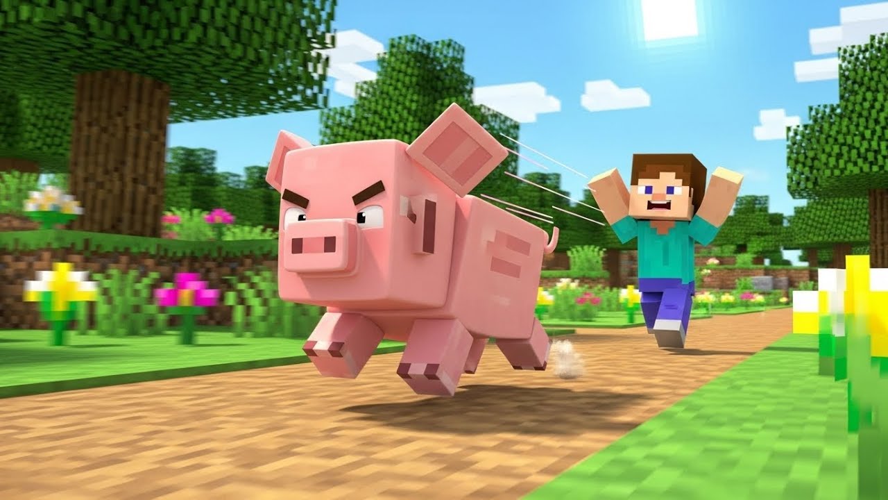 Minecraft Little Pig Ran from the Creeper | Kids Songs & Nursery Rhymes